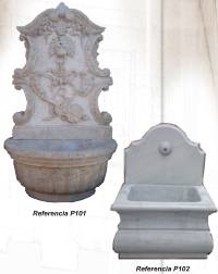 Fuentes de mármol de pared