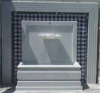 Fuente de pared en mármol blanco macael