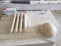 Cúpula y columnas de mármol crema marfil Cúpula y columnas de mármol crema marfil