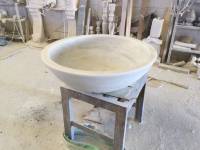 Plato de fuente liso en mármol blanco macael Plato de fuente liso en mármol blanco macael