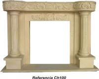 chimenea hogar de mármol