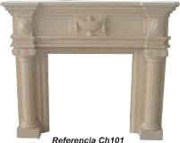 frente de chimenea decorativa de mármol