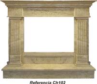 Chimenea mármol amarillo