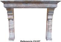 Chimeneas de mármol travertino olivillo