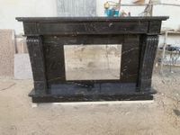 Chimenea m&aacute;rmol negro marquina pulido 04