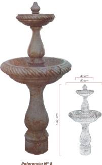 Fuente de piedra travertino