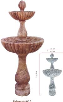 Fuente de mármol travertino