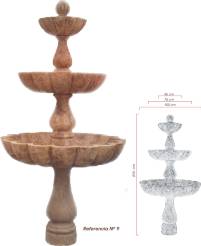 Fuente de mármol acabado apomazado