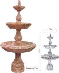 Fuente de mármol travertino apomazado