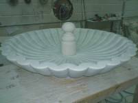 Plato de fuente en mármol blanco macael Plato de fuente en mármol blanco macael