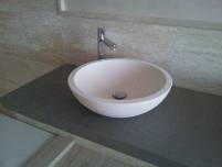 lavabo sobre encimera redondo